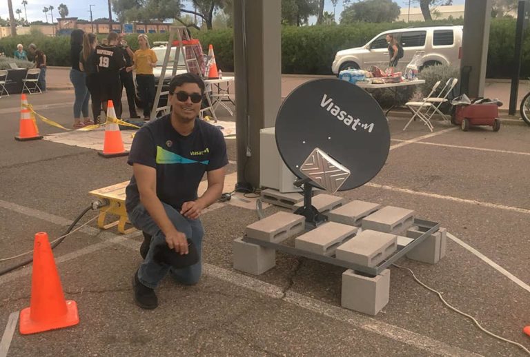 Tempe, AZ residents check out ViaSat-2 Wi-Fi service during community event