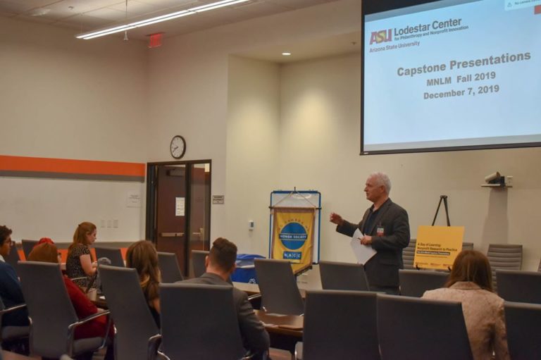 Nonprofit master’s students present capstone projects